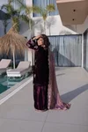 KA 1220 Ice Velvet With Zari Embroidered Work Readymade Suits Exporters In India
